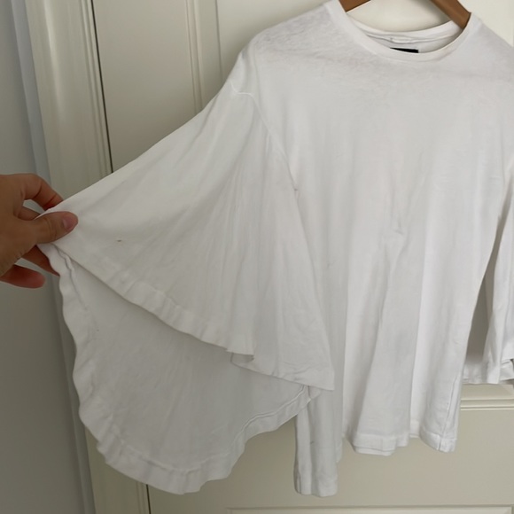 Citizen of Humanity White Ruffle T-shirt - Picture 2 of 6